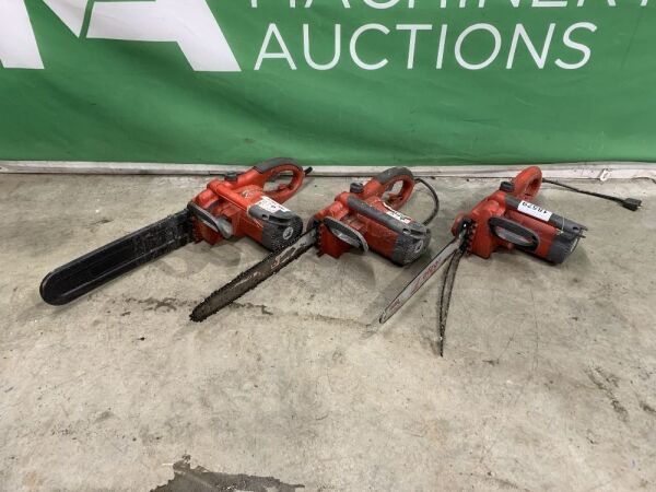 3x Electric Chainsaws