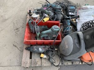 UNRESERVED Pallet Of Misc Tools To Include: Makita Hammer Drills, Power Washers, Sub Pumps & More