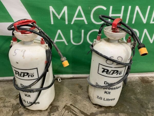 UNRESERVED PD Pro 16ltr Dust Supression Bottles c/w Water Connection