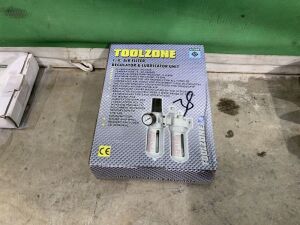 UNRESERVED Toolzone 1/4" Regulator & Lubricator Unit