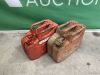 UNRESERVED 2x Red 10Ltr Jerry Cans