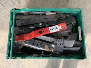 UNRESERVED Crate of Unused Lawnmower Blades