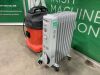 UNRESERVED Lot to Include: 220v Heater, Numatic 110v Hoover - 2