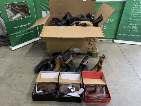 Pallet Of Safety Boots, Rubber Boots & Stel Toe Boots