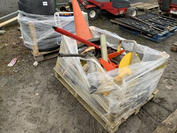 2x Pallets Of Garden Equipment, Rebar Caps And More