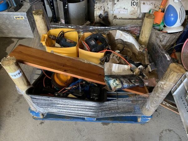 Box of Drills, Tools & Sanders