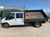 UNRESERVED 2012 Ford Transit 350L L3 2.2TD 125PS T5 M6 RWD Twin Wheel Crew Cab 3 Way 3.5T Tipper - 29