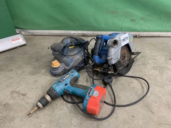 Lot to Include: Draper Circular Saw, Planer & Makita Drill