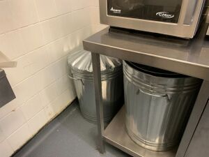 2 x Metal Trash Bins