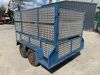 UNRESERVED 8' x 4'3" Double Axle High Sided Trailer - 3