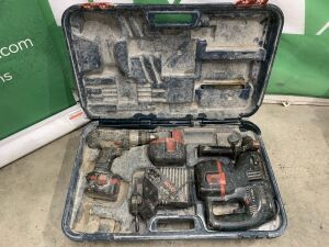 UNRESERVED Bosch Cordless Hammer Drill Set c/w 3 x Batteries & Charger