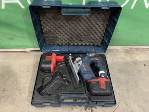 UNRESERVED Bosch 24V Cordless Jigsaw c/w 2 x Batteries