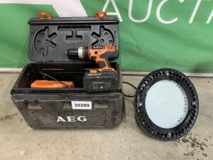 UNRESERVED 120w LED High Bay Light & AEC Drill c/w Battery & Charger