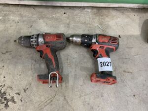 UNRESERVED 2x Milwaukee Cordless Drills