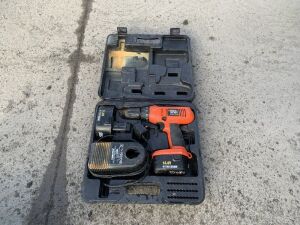 Black & Decker Cordless Drill c/w 2x Batteries & Charger