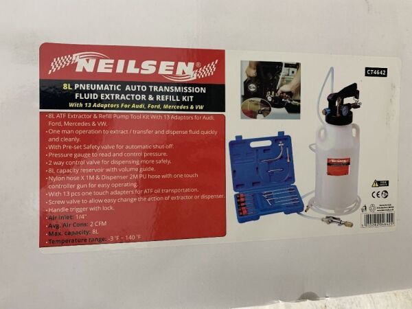 Neilsen 8L Pneumatic Auto Transmission Fluid Extractor & Refill Kit