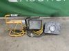 UNRESERVED 3 x Mini Work Lights (2 x 110v - 1 x 220v LED)