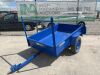 Blue Single Axle Car Trailer