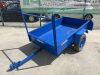 Blue Single Axle Car Trailer - 2