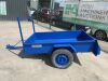 Blue Single Axle Car Trailer - 3