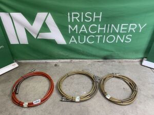 UNRESERVED 3 x Hydraulic Hoses