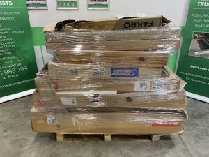 Pallet Of UNUSED In Boxes Velux & Fakro Window Frames (78mm x 118mm) More Sizes Included In Lot