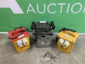 UNRESERVED Lot to Include: Hiretech HT7 Sander & 2x Transformers