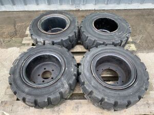 4 x Forklift Wheels & Rims