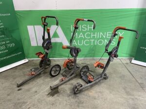 UNRESERVED 3x 2016/2011 Husqvarna KV750 / KV760 Consaw Trolleys