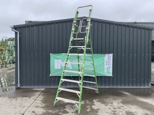 UNRESERVED Little Giant 3.8M 7 Rung Platform Ladder c/w Safety Cage