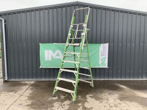 UNRESERVED Little Giant 3.2M 7 Rung Platform Ladder c/w Safety Cage