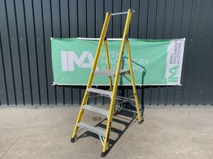 UNRESERVED Clow 1.13M 3 Rung Fibreglass Platform Ladder