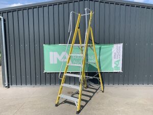 UNRESERVED Clow 1.68M 5 Rung Fibreglass Platform Ladder