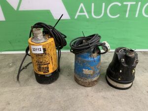 UNRESERVED 3 x 2" Submersible Pumps & 1 x 1" Submersible Pump