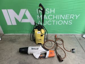 Lot to Include: Karcher Power Washer, Sthil Leaf Blower & Blow Torch