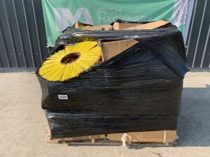 UNRESERVED Pallet Of UNUSED Road Sweeper Brushes ( Approx 25 x 12 Boxes)