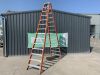 UNRESERVED Stradbally 14 Rung Fibreglass A Frame Ladder