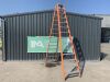 UNRESERVED Stradbally 14 Rung Fibreglass A Frame Ladder - 3