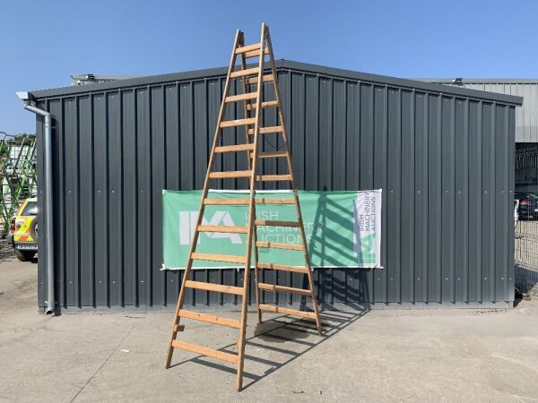 12 Rung Wooden A Frame Ladder