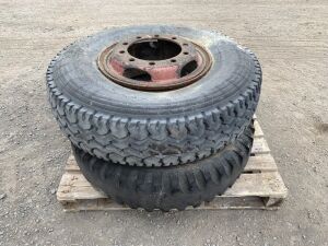 UNRESERVED 2x Various Condition Tyres c/w Rims 