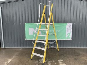 UNRESERVED Clow 1.68M 5 Rung Fibreglass Platform Ladder