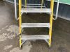 UNRESERVED Clow 1.68M 5 Rung Fibreglass Platform Ladder - 4