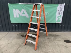 Orange Stradbally 7 Step Fibreglass Ladder