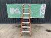 Orange Stradbally 7 Step Fibreglass Ladder - 2