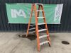 Orange Stradbally 7 Step Fibreglass Ladder - 3