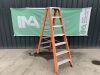 Orange Stradbally 7 Step Fibreglass Ladder - 3