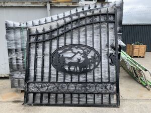 UNRESERVED/UNUSED 14FT Bi-Parting Iron Gates