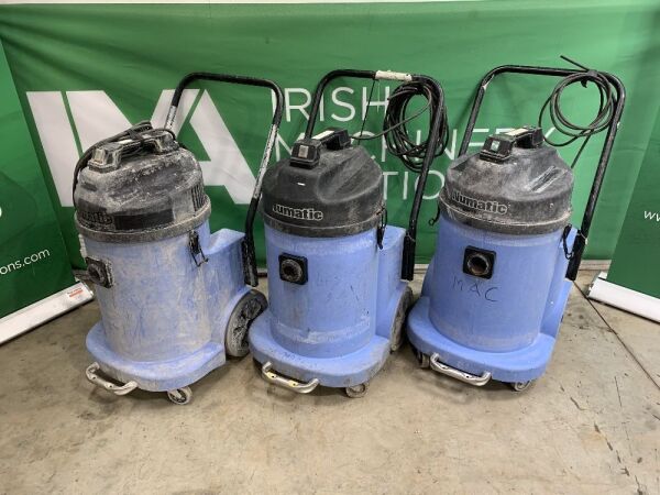 UNRESERVED 3x Blue Numatic Hoovers