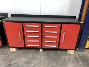 UNRESERVED/UNUSED Red Steelman 7FT Workbench