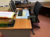 Office Room-2 x Office Desks, Host Trolly, HP PC, Epson Stylus SX235W, Metal Parsons 4 - Drawer Filling Cabinet, Office Swivel Chair